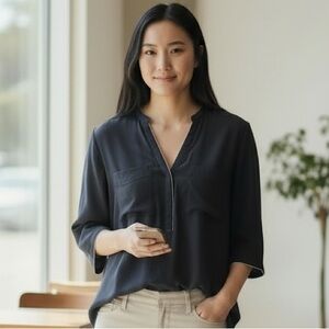 H&M Deep Blue Blouse for Women